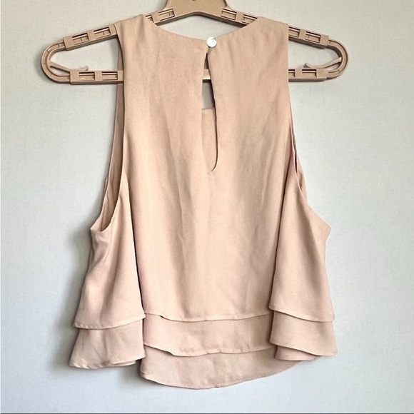 Show Me Your Mumu King Crop Top Pink Flounced Layered SZ L Bridal NWT READ - Picture 13 of 14